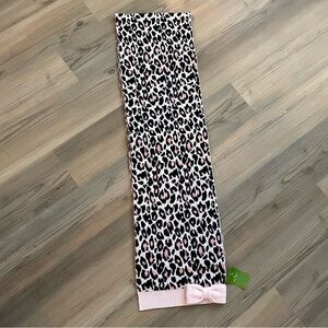 Kate Spade New York Cheetah Jacquard Bow Muffler Scarf NWT